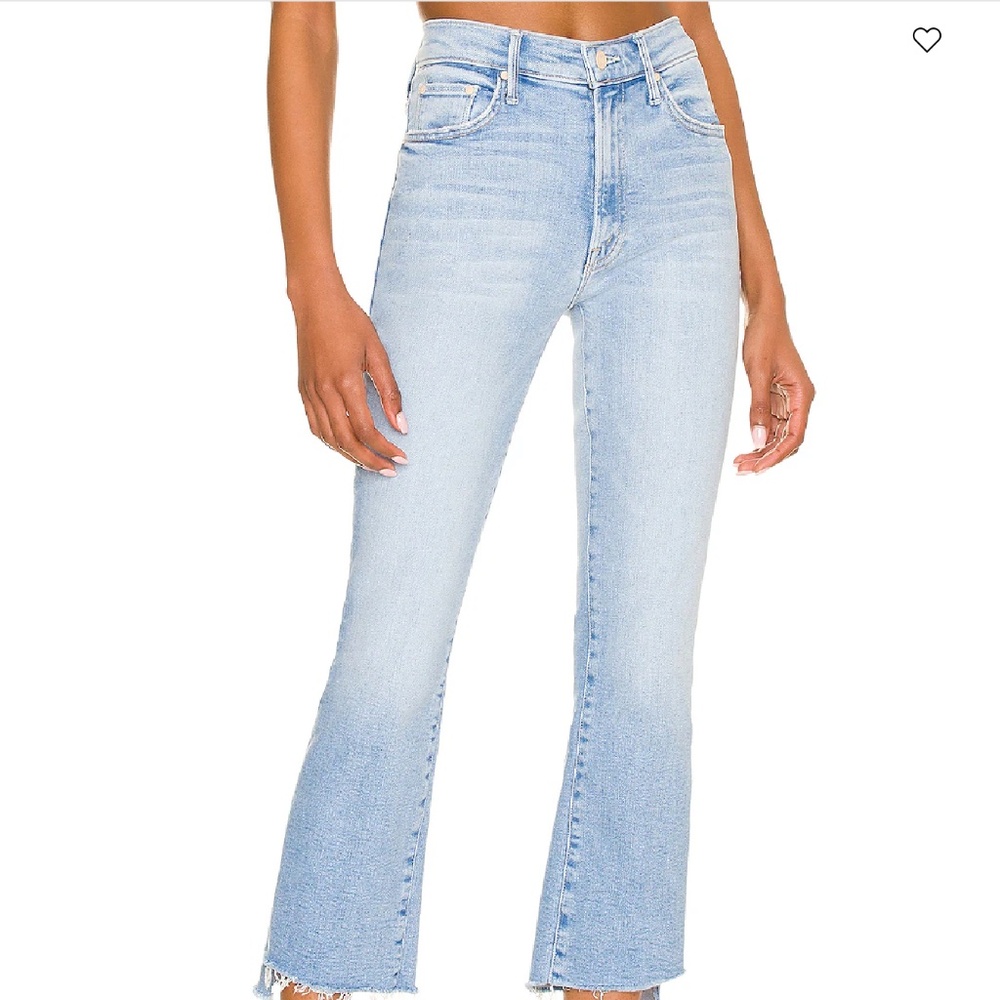 Mother the insider crop step fray jeans